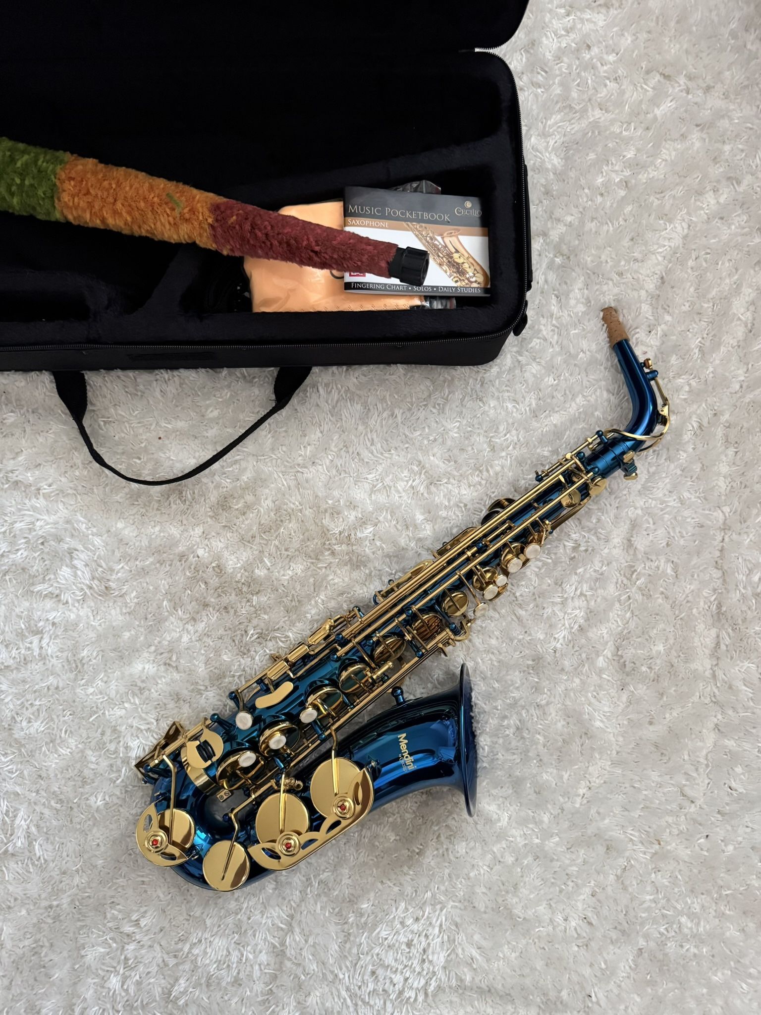 Blue Saxophone. Brand New