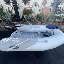 Band New West Marine Inflatable Boat With Motor 