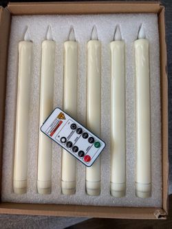 Wax battery operated, with remote Taper Candle
