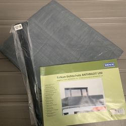 Privacy Balcony Cover Screen 16.4ft x 2.8ft - GRAY 