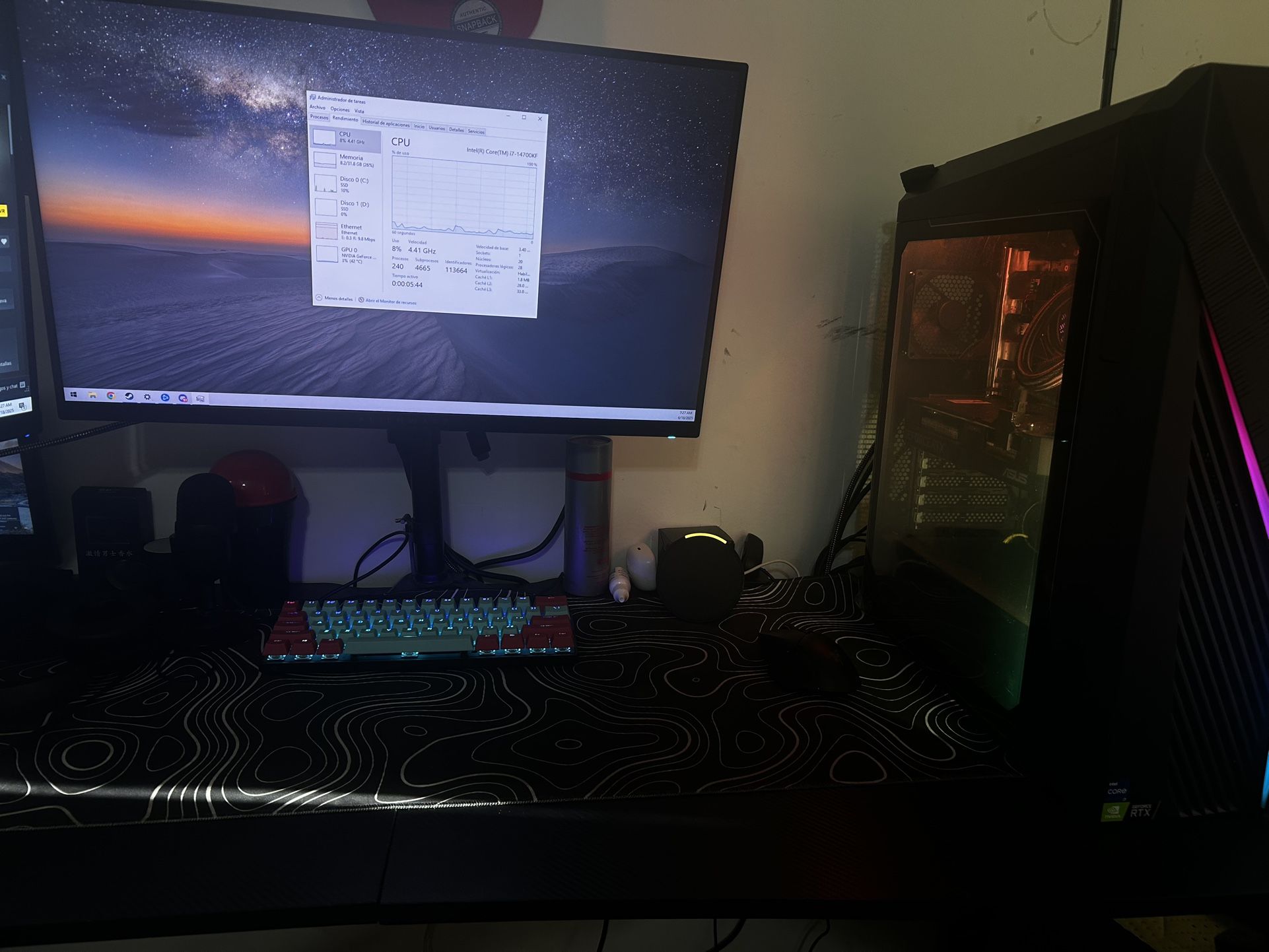 Gaming Pc and Monitor Full Setup