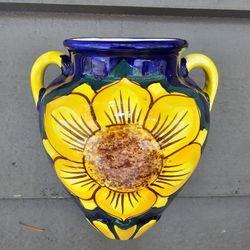 Cactus Canyon Ceramics Sunflower Wall Vase
