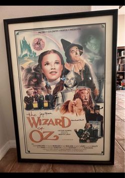Wizard of Oz poster signed by two munchkins