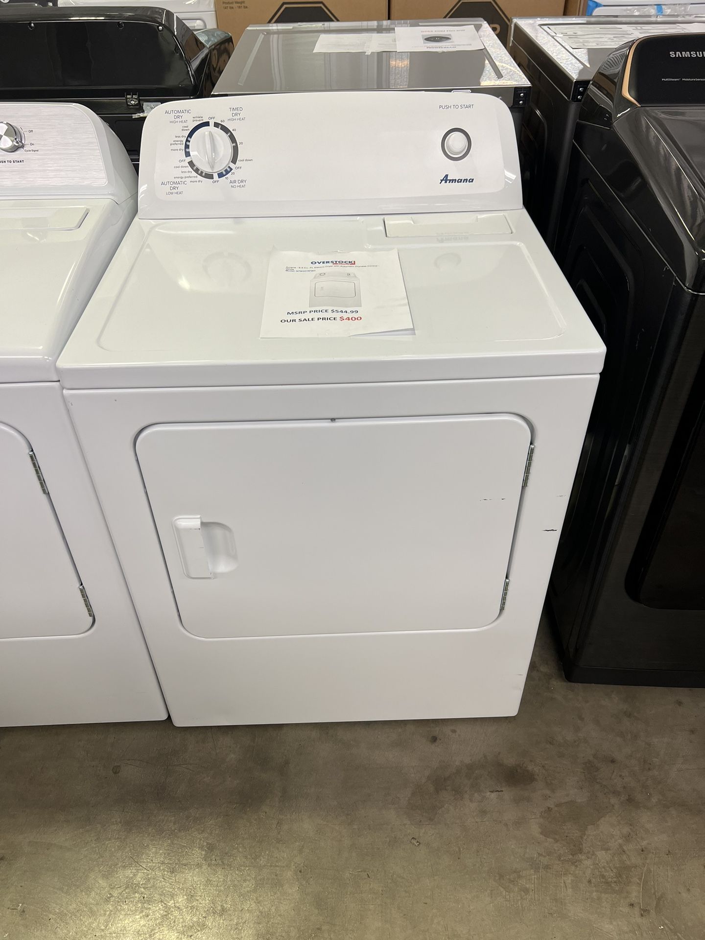 AMANA ELECTRIC DRYER MODEL#NTW4516FW3