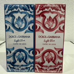 Dolce Gabbana Light Blue Capri In Love, Blue And Red Available 