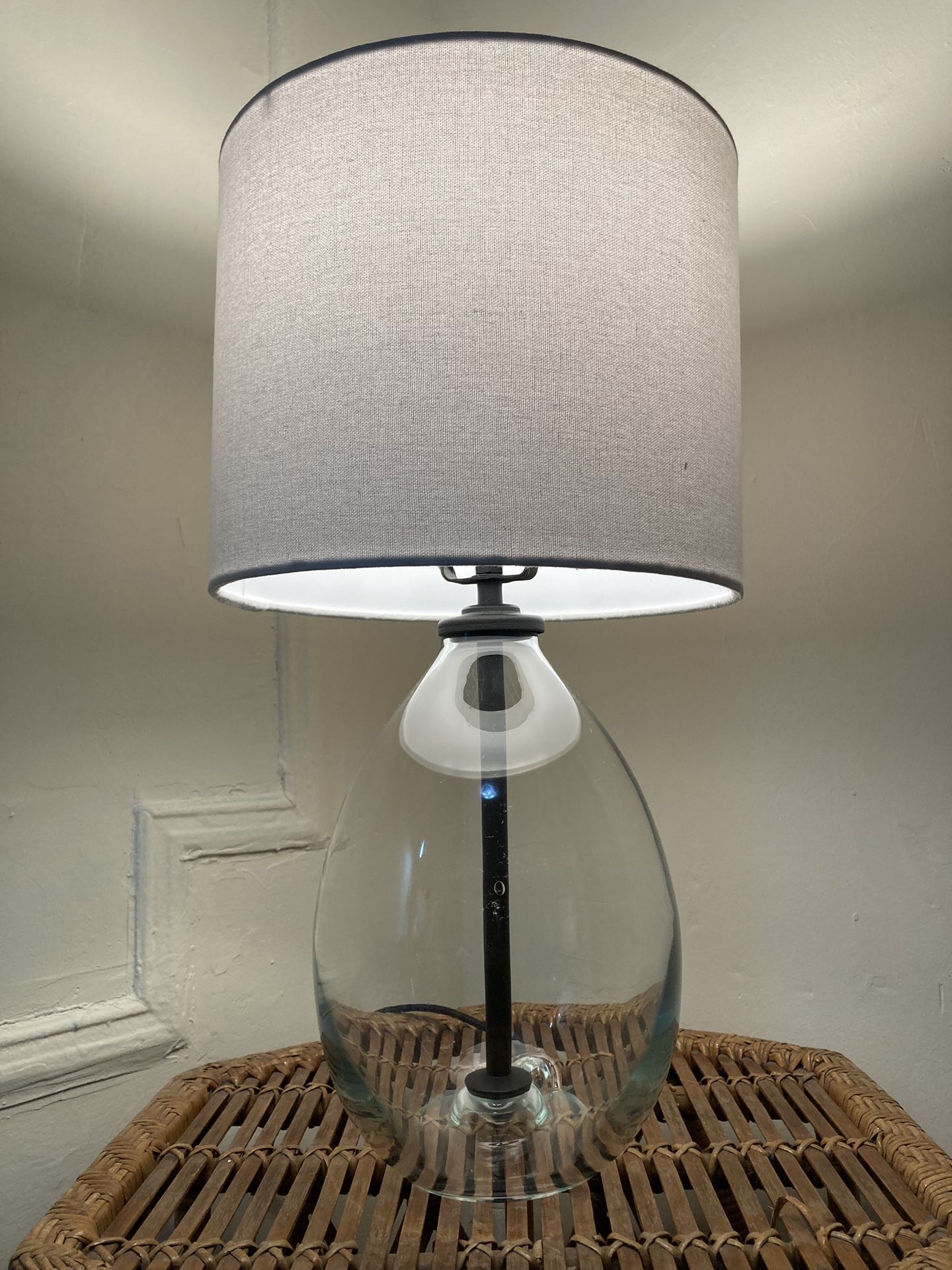 POTTERY BARN Bennett Recycled Glass Table Lamp