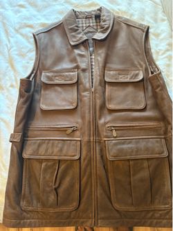 Nice leather vest large