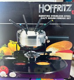 Hoffritz Rotating Stainless Steel Lazy Susan Fondue Set