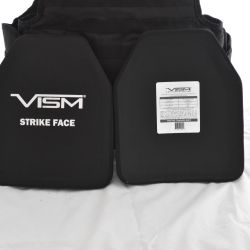 LVL III Plus PE Ballistic Plate 10"X12" - Multi-Curved Shooter's Cut 3.5lbs each With Includes carrier 2xl-4xl Adjustable  