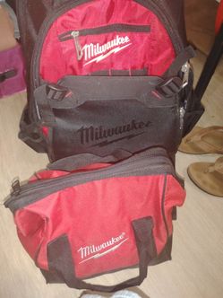 Milwaukee heavy duty tool book bag bundle with tools, battery & battery charger bundle all included