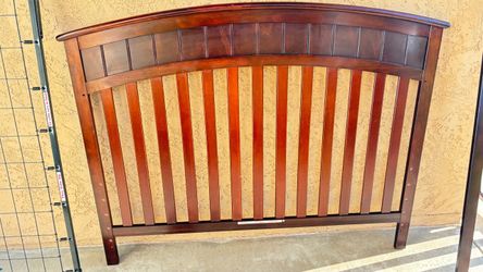 Wood Baby Crib Frame Dark Cherry