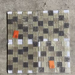 Mesh Mounted Glass mosaic. 2”x2” on 12”x12 “