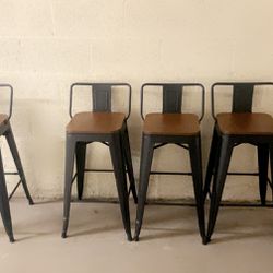 4 Metal Chairs For Sale