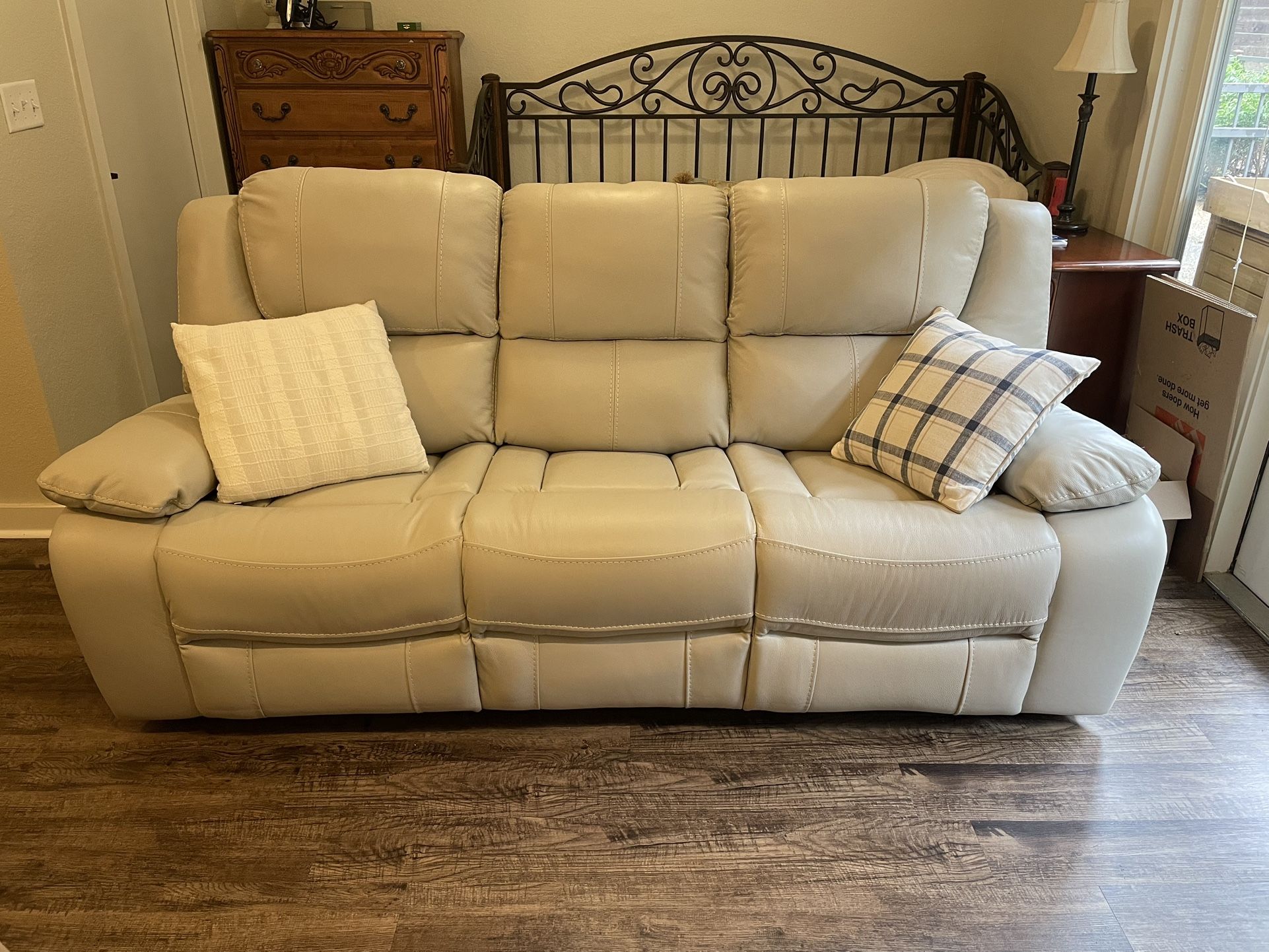 Leather Recliner Sofa