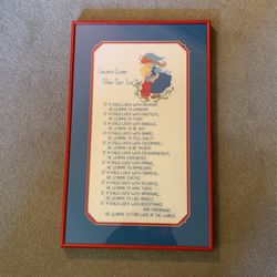 Cross Stitch “Children Learn What They Live”