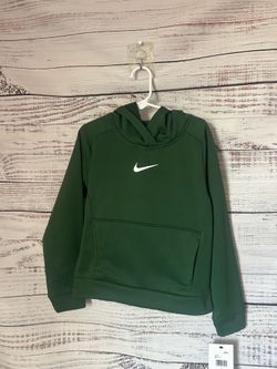 NWT Kids Green Pullover Hoodie with White Swoosh size 5