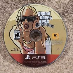 GRAND THEFT AUTO SAN ANDREAS (2004 PS3) GTA DISK ONLY ACTIO SONY PLAYSTATION 3 VIDEO GAME DISC