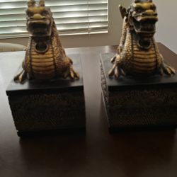 Dragon-Shaped Bookend - Decorative, Like New
