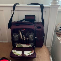 Picnic Basket Cooler  Brand New