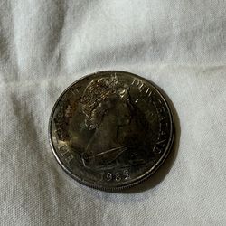 1985 New Zealand 20 Cent Coin