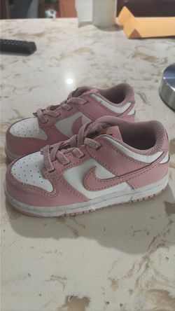 Nike Dunk Low Toddler Sneakers Pink White size 8C