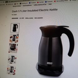 Insulated Electric Kettle, 1.7L, NEW