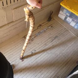 Hand Carved Vintage Wood Cane