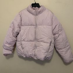 Forever 21 Pink Puffer Jacket Size: Large 