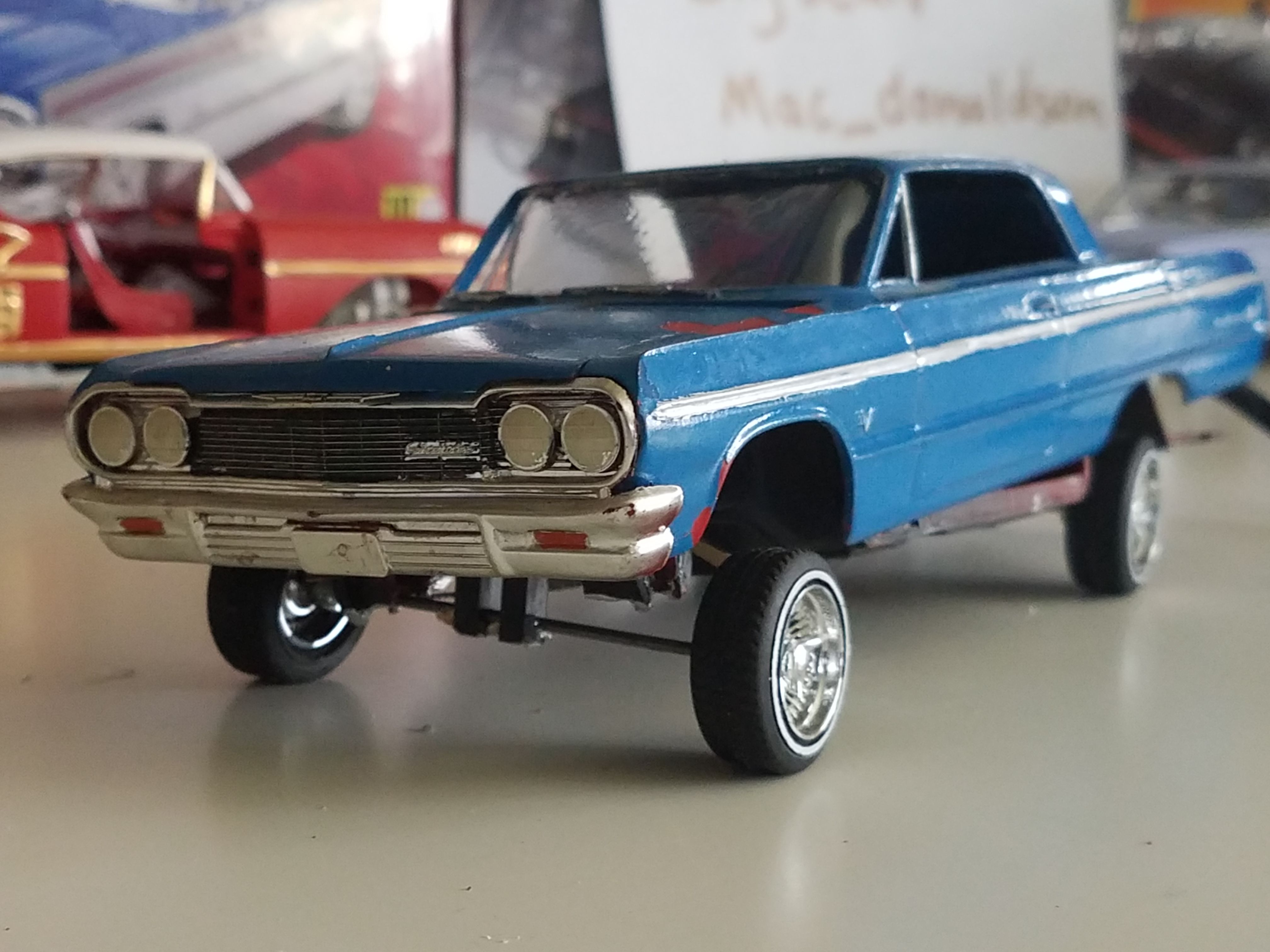 1964 Chevy impala lowrider model kit on D's w/Hydraulics