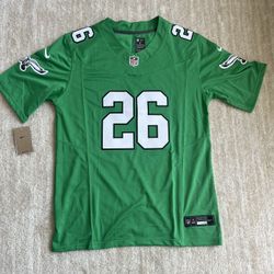 EAGLE SAQUON BARKLEY KELLY GREEN JERSEY SIZE S