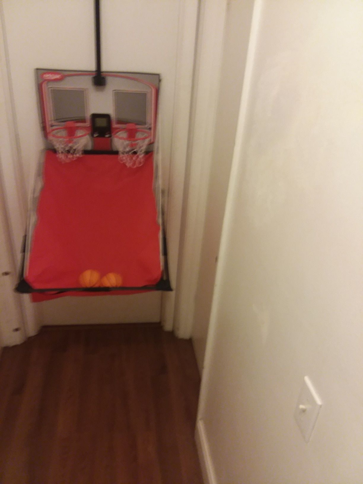 Door hanging basketball goal