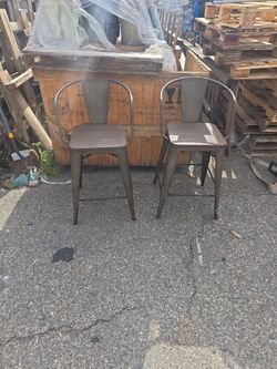 Metal and wood chair