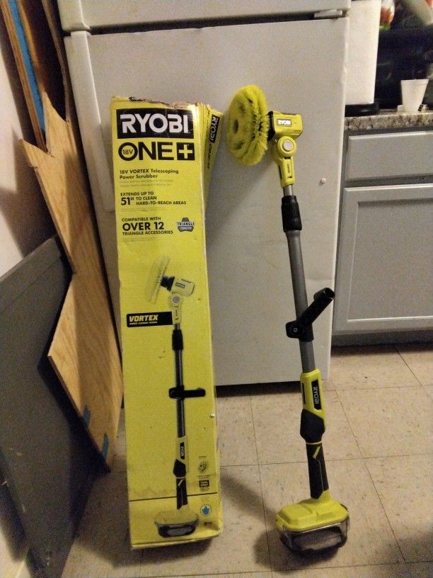 Ryobi 18V One + Vortex Telescoping Power Scrubber