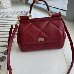 Authentic Dolce & Gabbana Sicily quilted leather bag