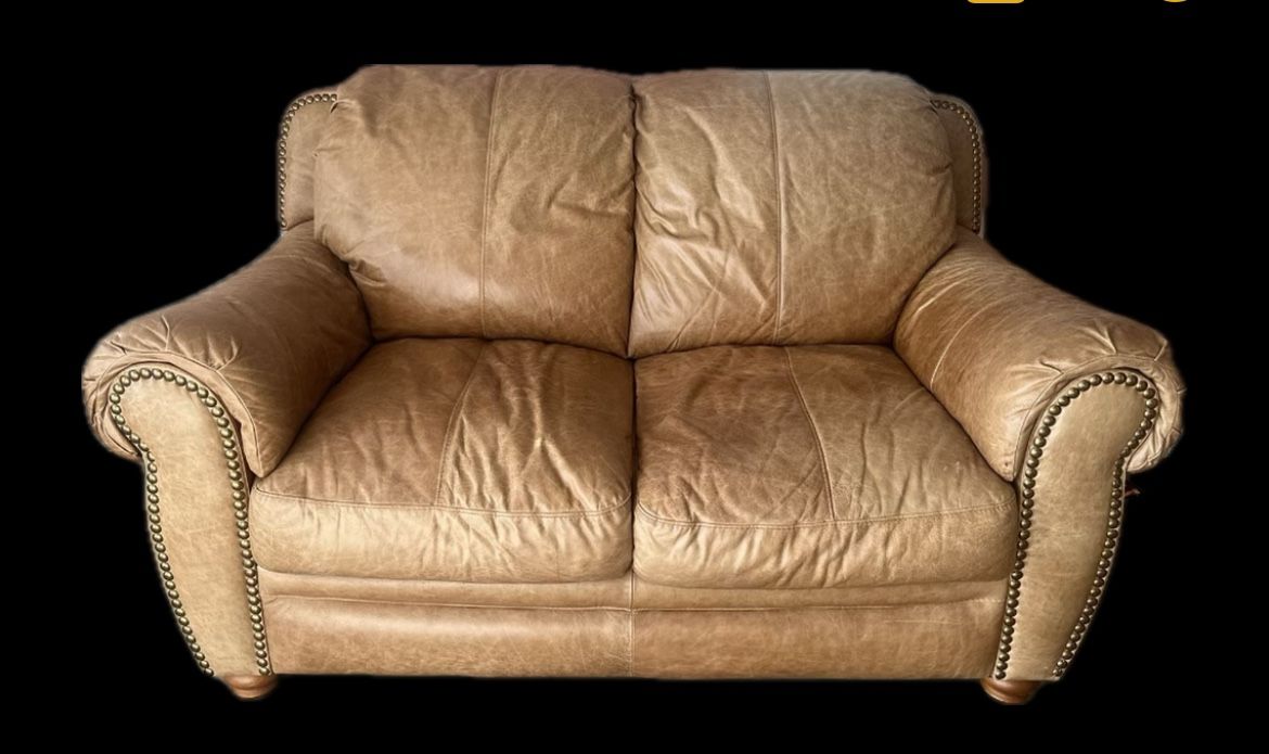 FREE- Genuine Leather Loveseat