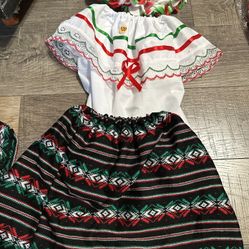 Vestido Mexicano Fiestas Patrias Mexican Dress