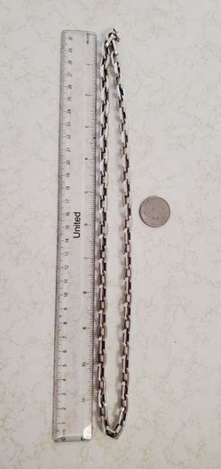 SOLID REAL HEAVY silver chain .950