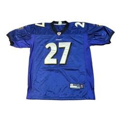 RAY RICE Baltimore Ravens Sewn Jersey Reebok NFL Players On Field Sz 52 (XL)