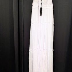 Jumpsuit Fashion Nova White Halter Maxi Jumpsuit Size XL