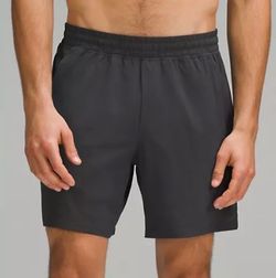 Lululemon Pace Breaker Linerless Short 7" Graphite Grey Shorts Size LARGE LIKE NEW