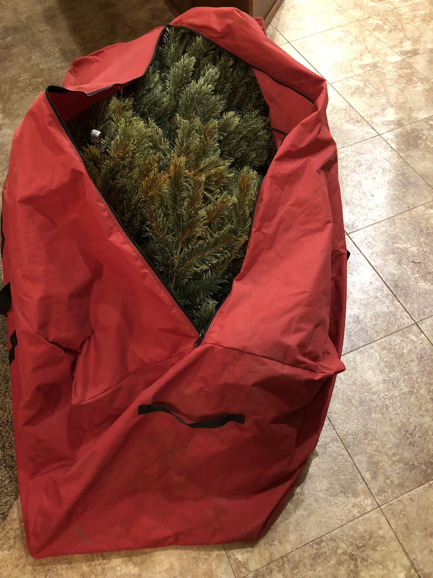 Free - Artificial Christmas Tree W/stand & Bag