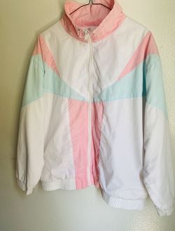 VINTAGE 1980s/90s Lavon Pastel Windbreaker Jacket Halloween Costume