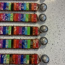 Semi Precious Gemstone Bracelets 9 Total $20 Dollars 
