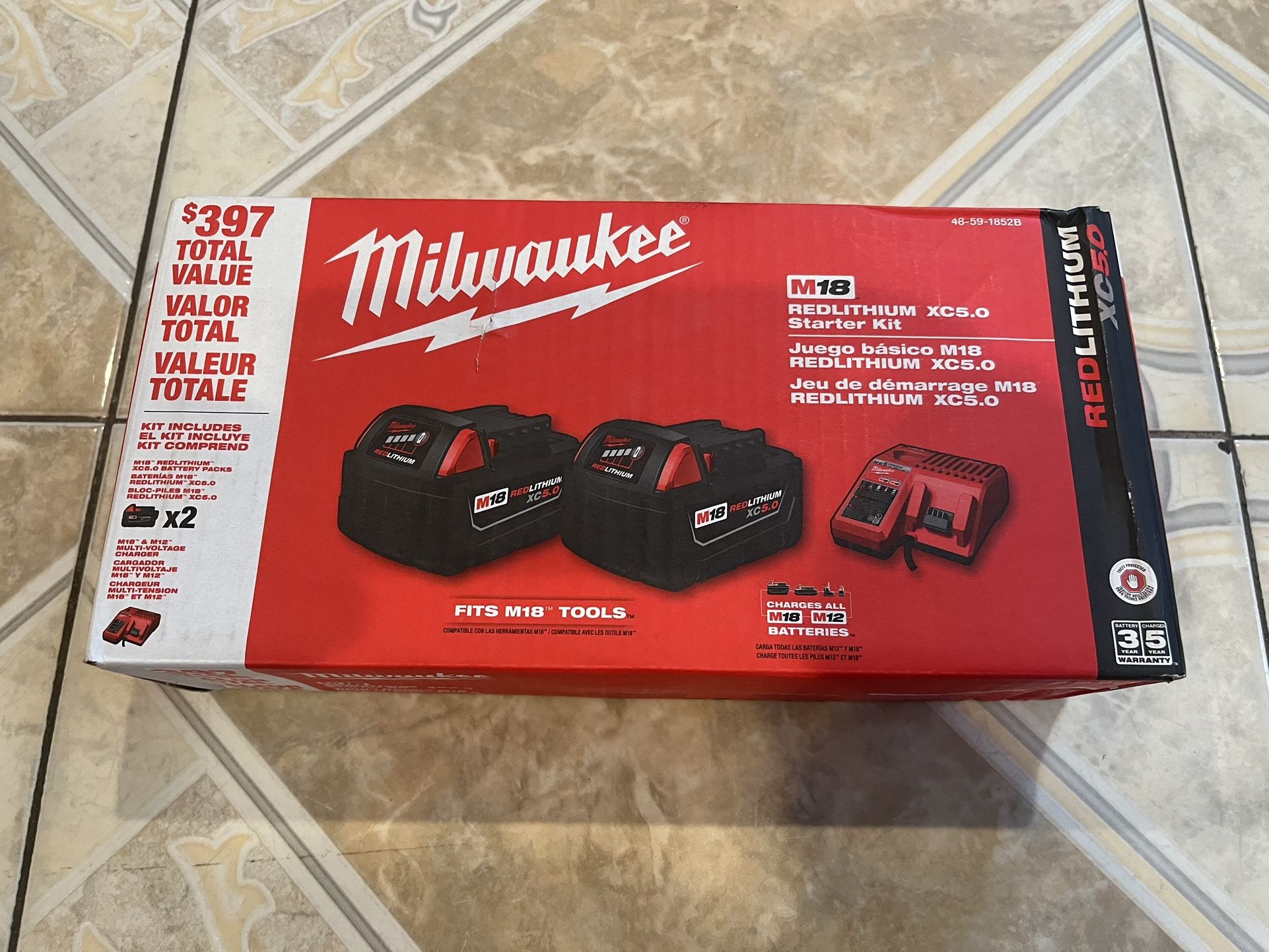 Milwaukee M18 Baterias De 5.0 Y Cargador $130