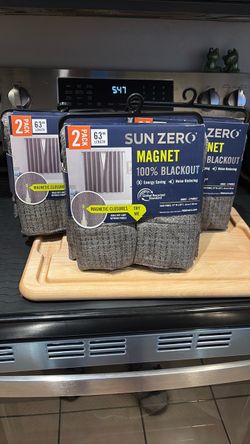 3 packs grey blackout curtains