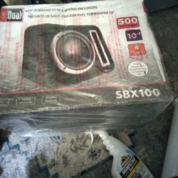 Car Dual 10" subwoofer In a vented enclosureSBX 100