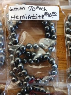 Hematite Beads 4-mm  & 6-mm