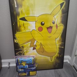 Pikachu Poster And Curtains** $35 **