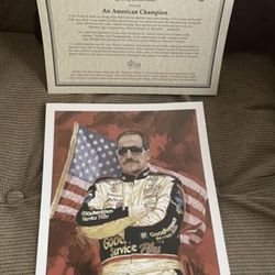 Dale Earnhardt Sr. NASCAR 10x13 Litho Print Ltd /1000 Signed by Artist
