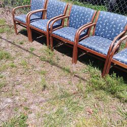 FIVE MATCHING LOBBY CHAIRS 